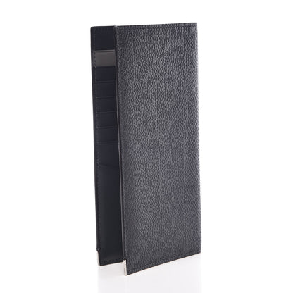 MCM Calfskin Bifold Long Wallet Phantom Gray 3 of 9