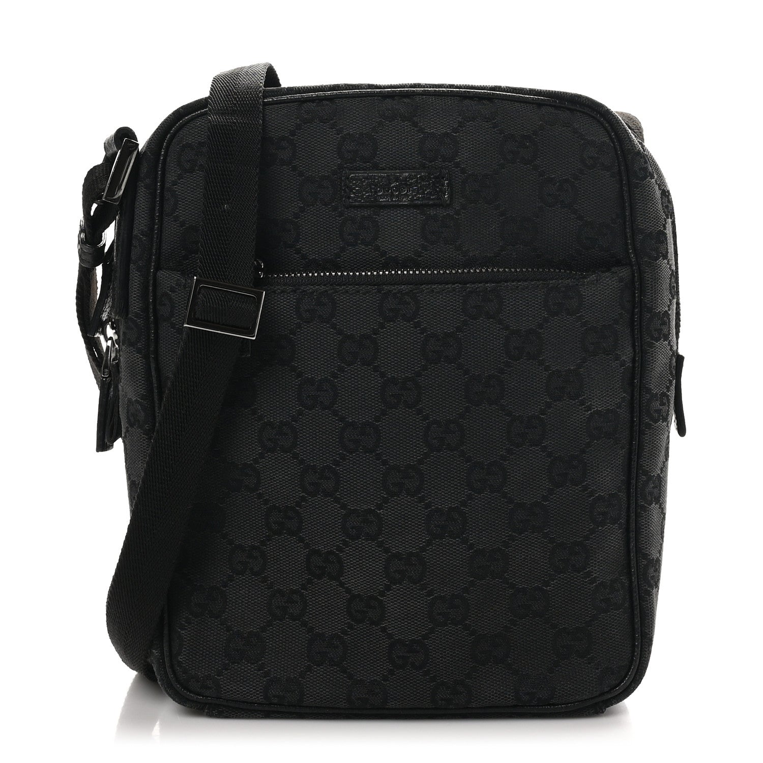 Gucci GG Monogram Flight Small Crossbody Bag Black 1 of 10