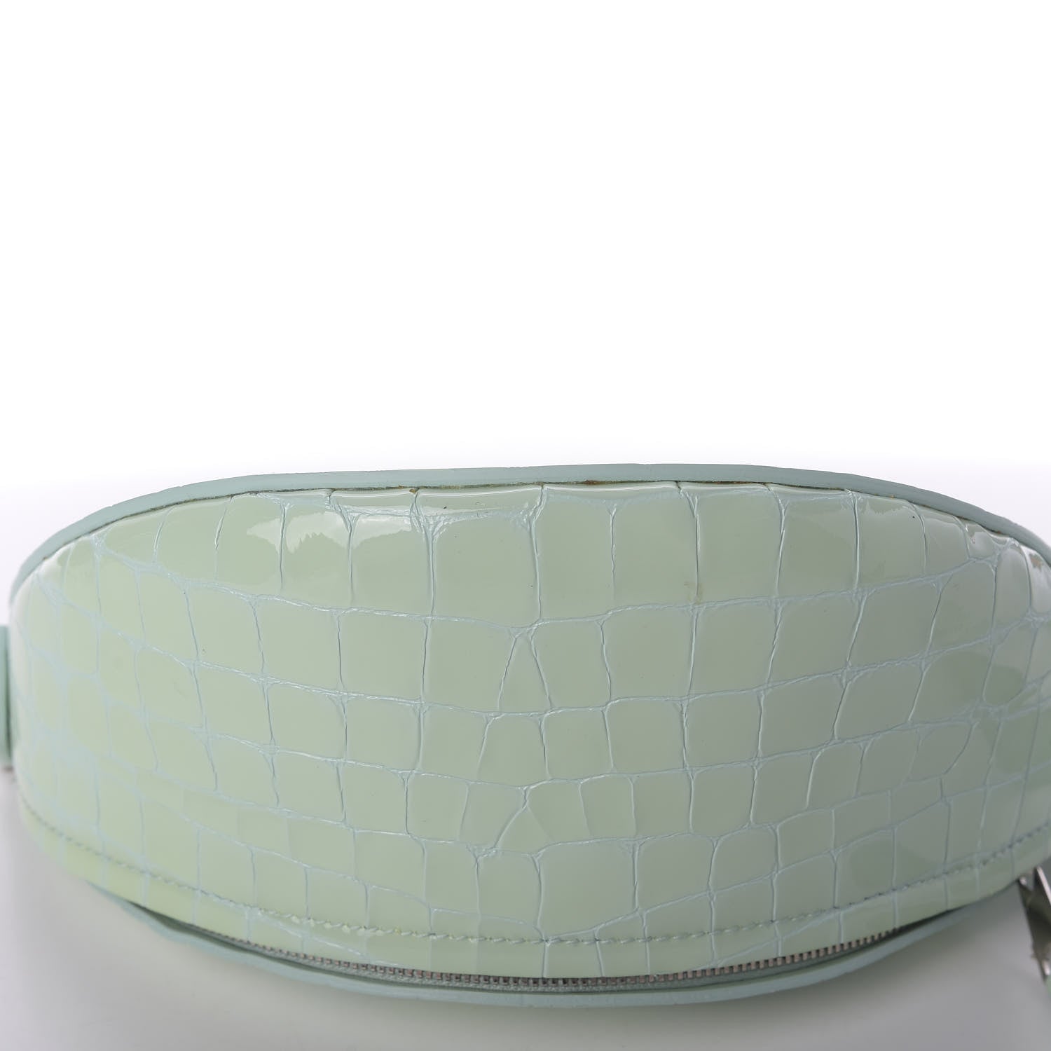 Balenciaga Shiny Calfskin Crocodile Embossed XXS Souvenir Belt Bag Green 12 of 13