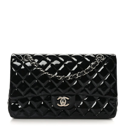Chanel Patent Quilted Medium Double Flap Black 1 of 9