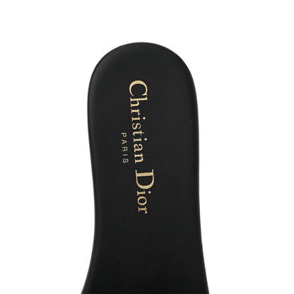Christian Dior Canvas Embroidered Dway Mules Slide Sandals 36.5 Black 6 of 9