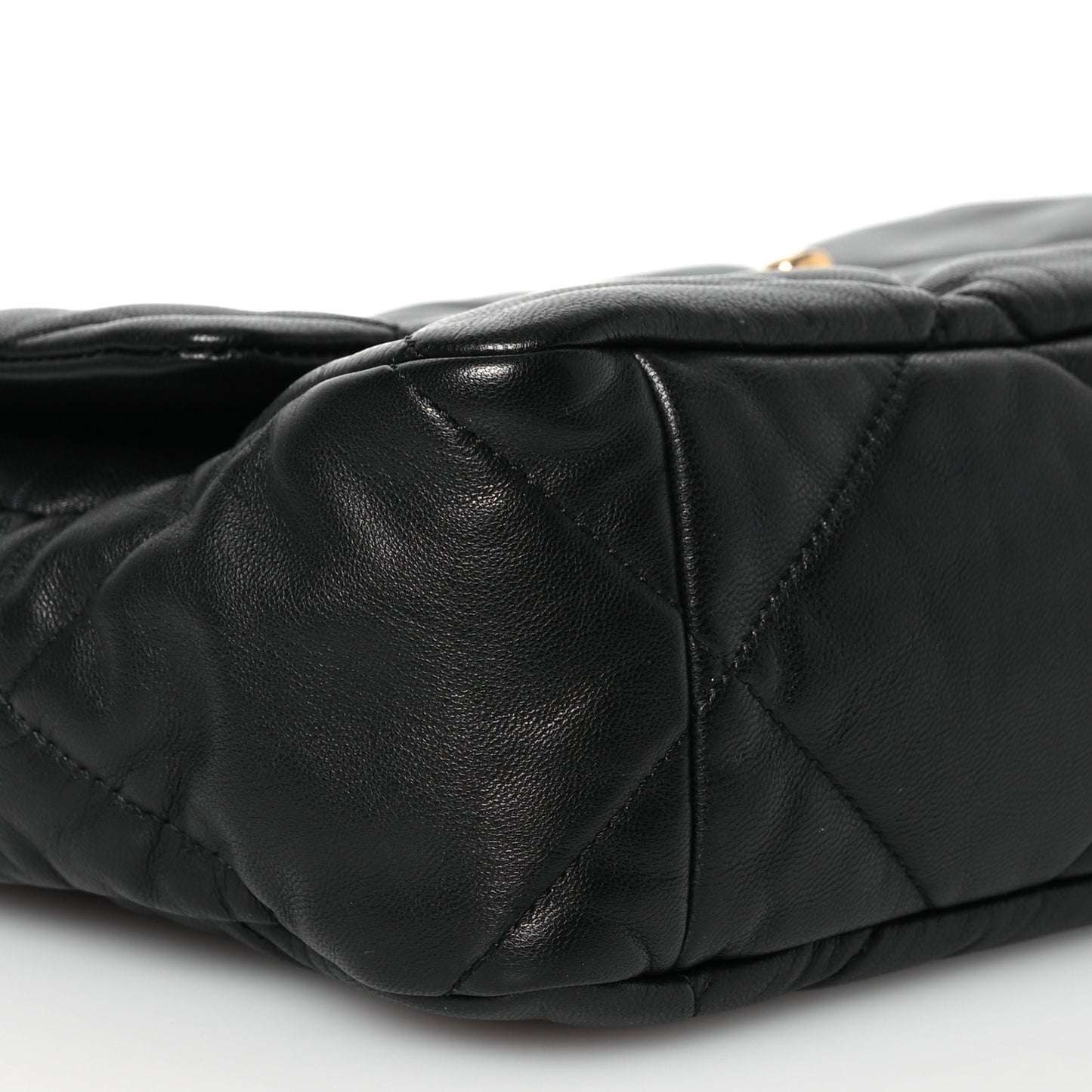 Goatskin Quilted Large Chanel 19 Flap Black