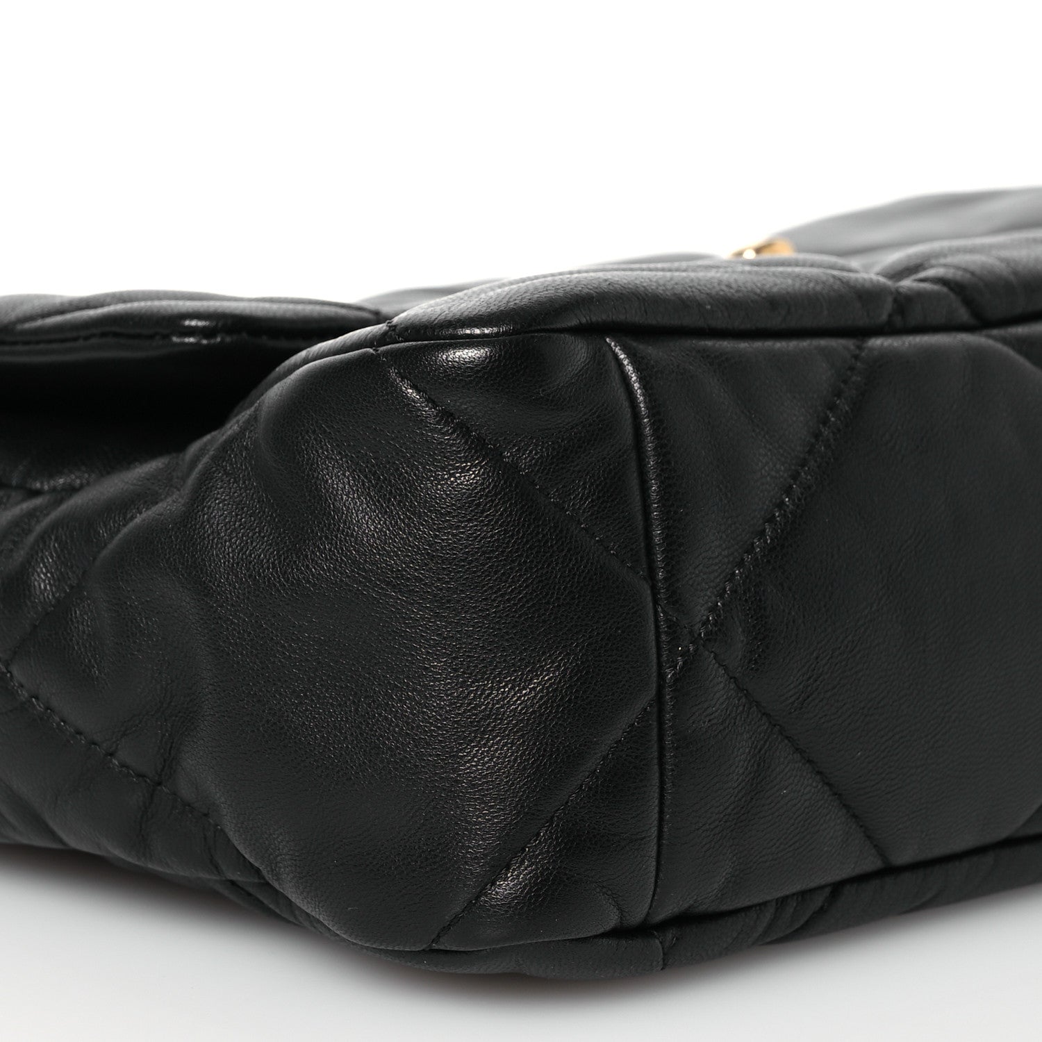 Chanel Goatskin Quilted Large Chanel 19 Flap Black 10 of 14