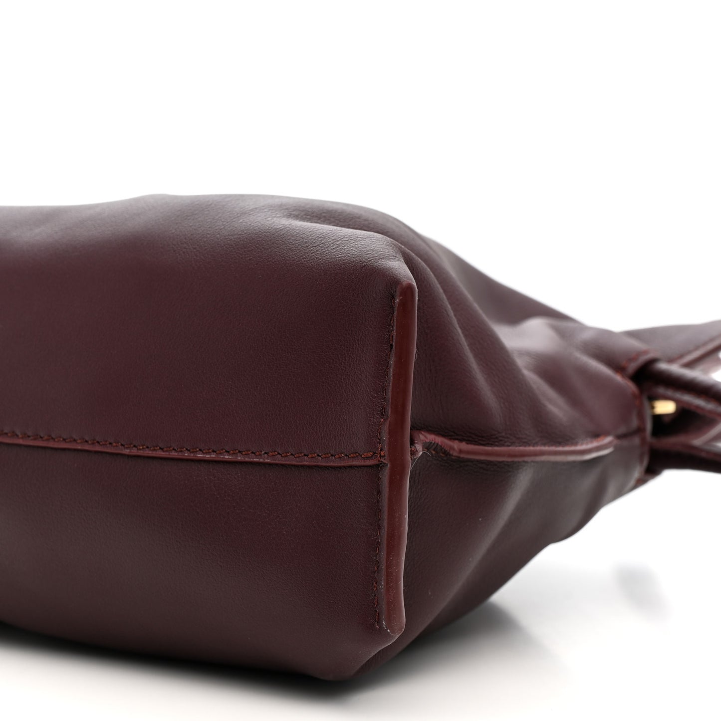 Calfskin Mini Flamenco Knot Clutch Dark Burgundy