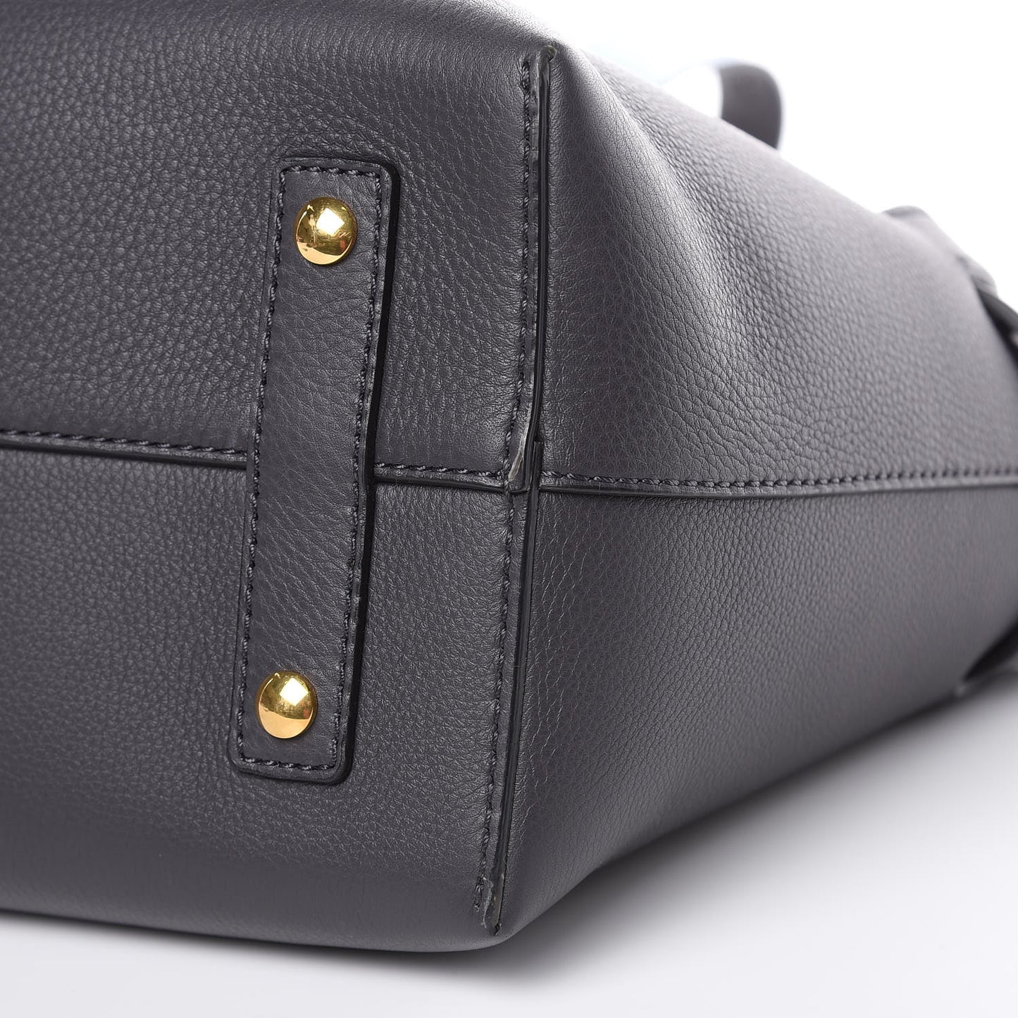 Soft Grain Calfskin Small Belt Bag Charcoal Grey
