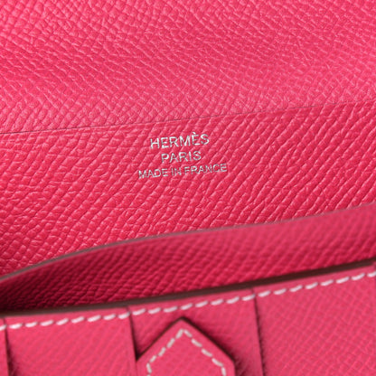 Hermes Epsom Bearn Gusset Wallet Rose Tyrien 6 of 8
