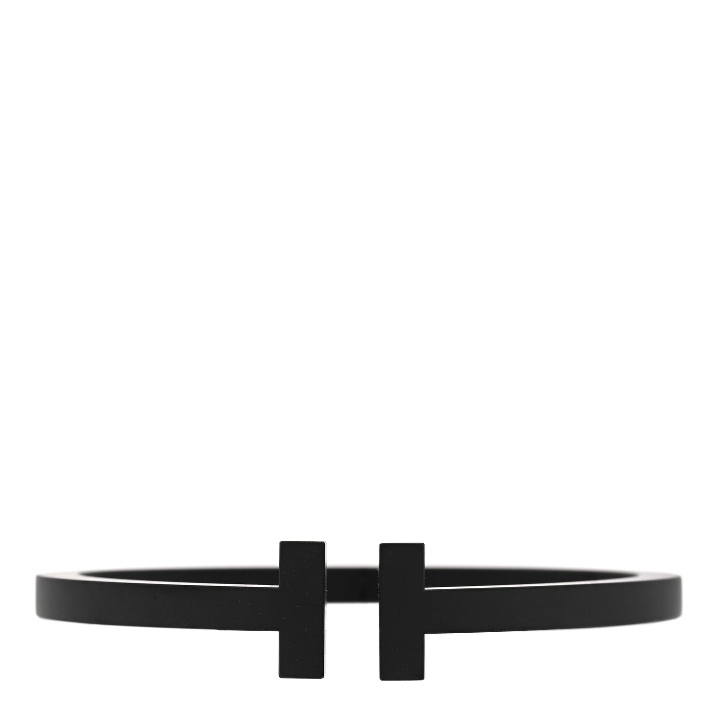 Black-Coated Stainless Steel T Square Bracelet