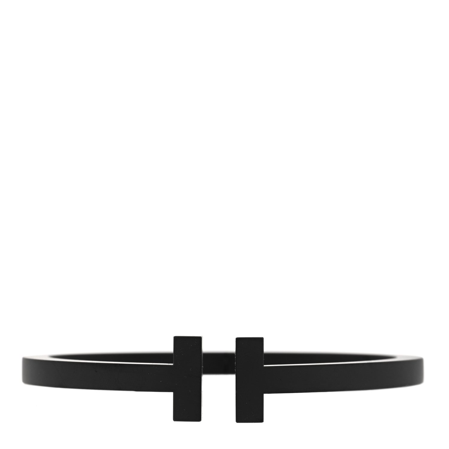 Tiffany Black-Coated Stainless Steel T Square Bracelet 1 of 4