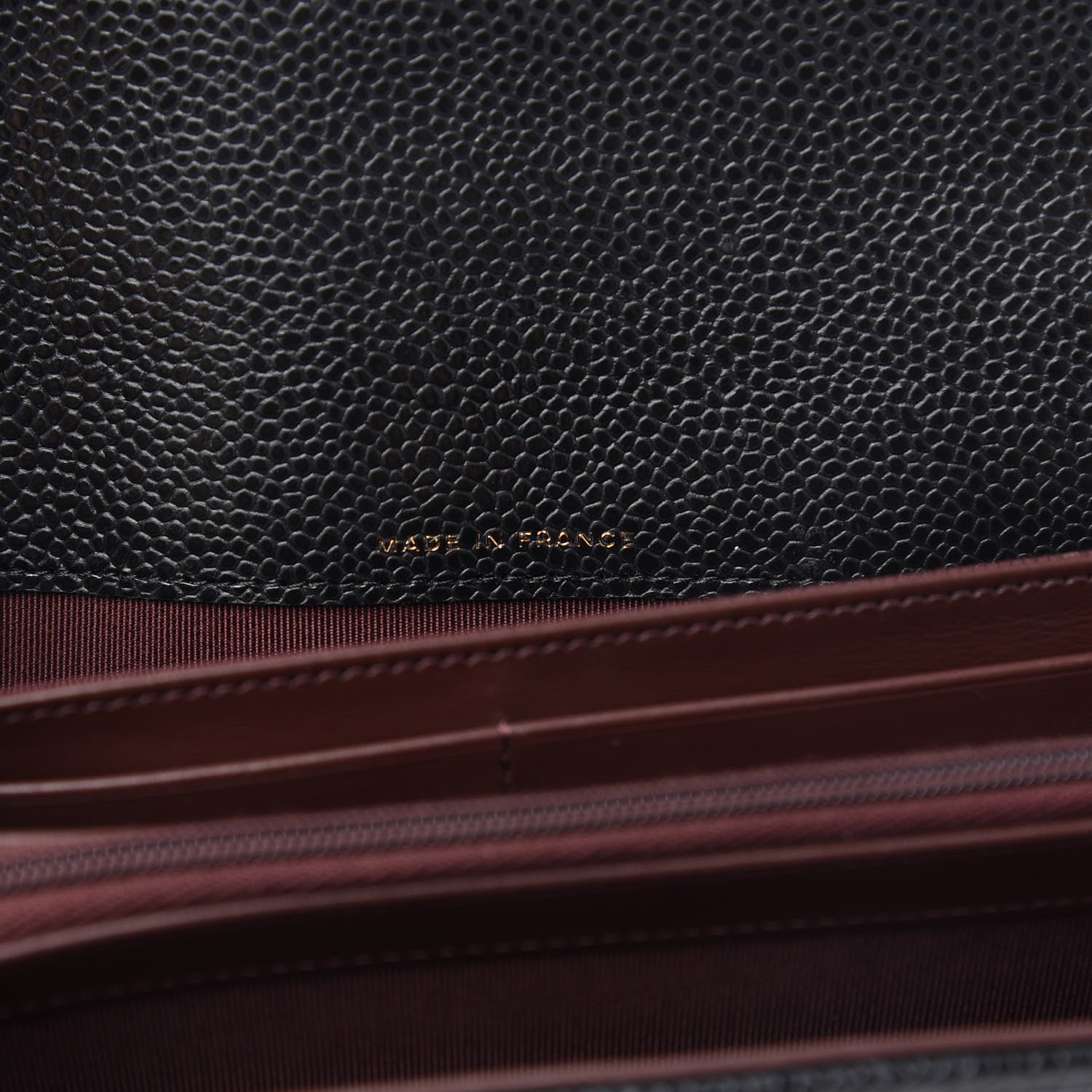 Chanel Caviar Quilted Large Gusset Flap Wallet Black 7 of 9