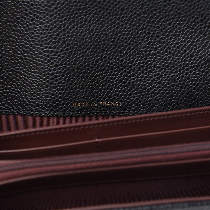 Chanel Caviar Quilted Large Gusset Flap Wallet Black 7 of 9