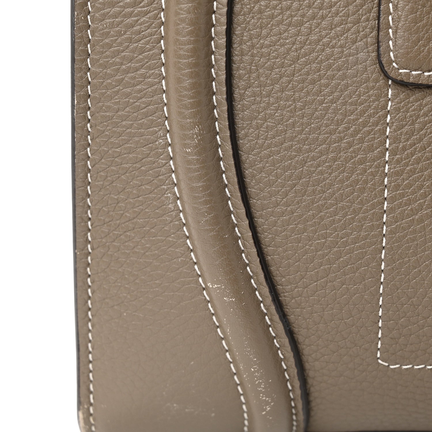 Celine Drummed Calfskin Mini Luggage Souris 15 of 18