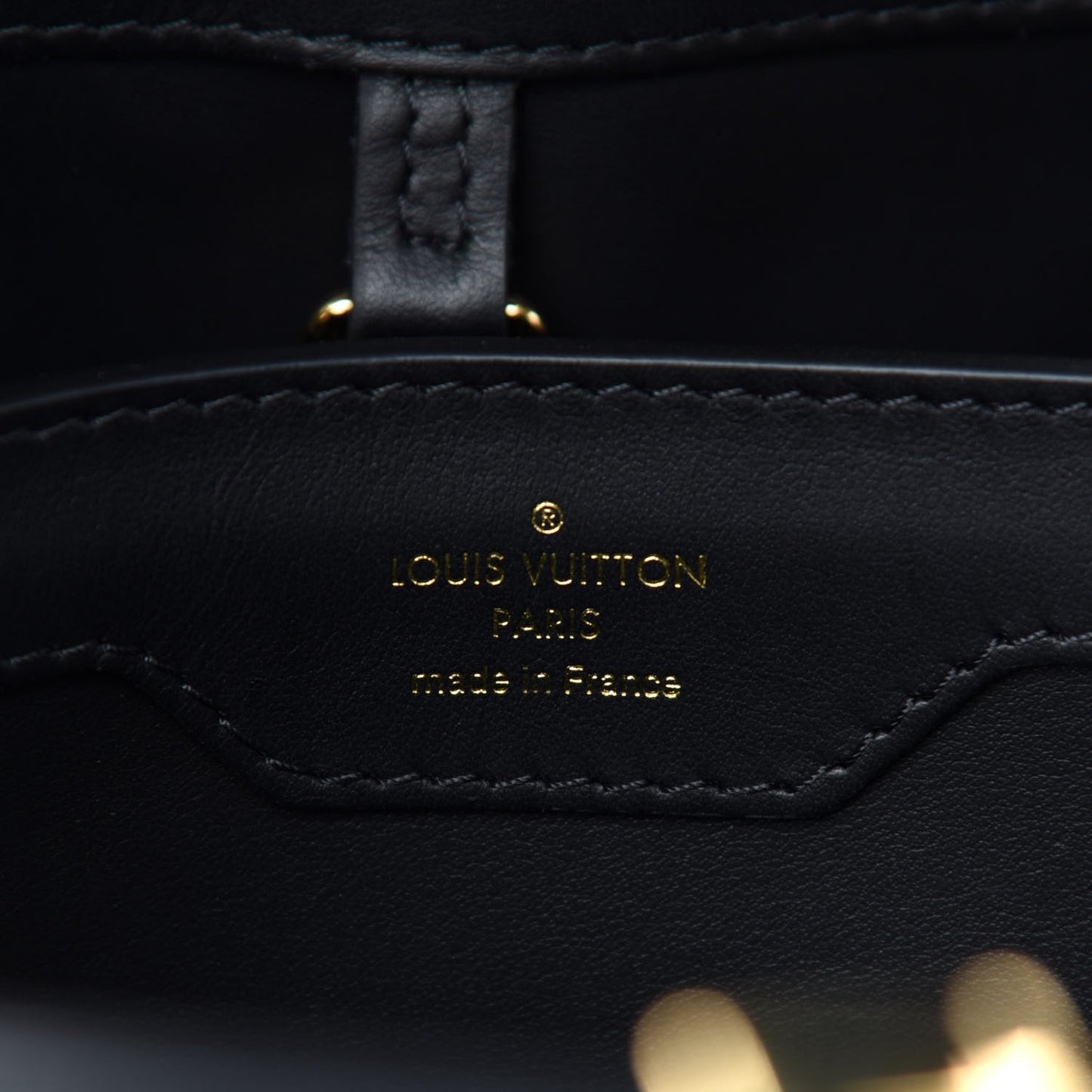 Lambskin Quilted Flower Capucines PM Black