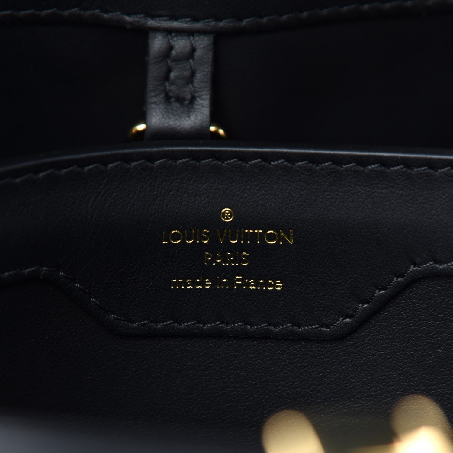 Louis Vuitton Lambskin Quilted Flower Capucines PM Black 6 of 11