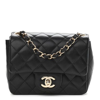 Chanel Lambskin Quilted Mini Square Flap Black 1 of 9