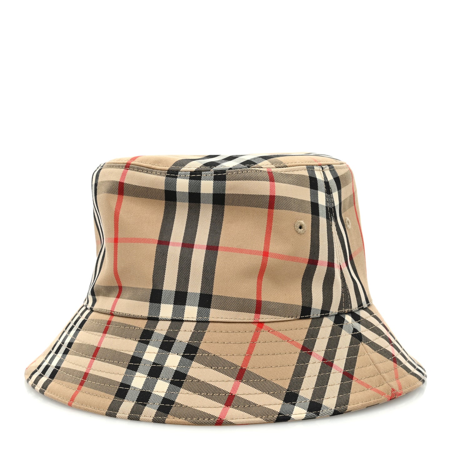 Technical Cotton Vintage Check Bucket Hat L Archive Beige