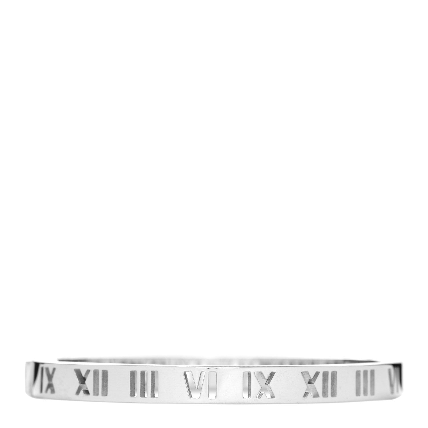 Tiffany Sterling Silver Atlas Pierced Hinged Bangle Bracelet 2 of 3