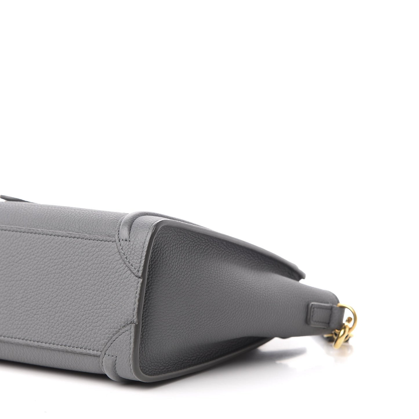 Drummed Calfskin Nano Luggage Kohl