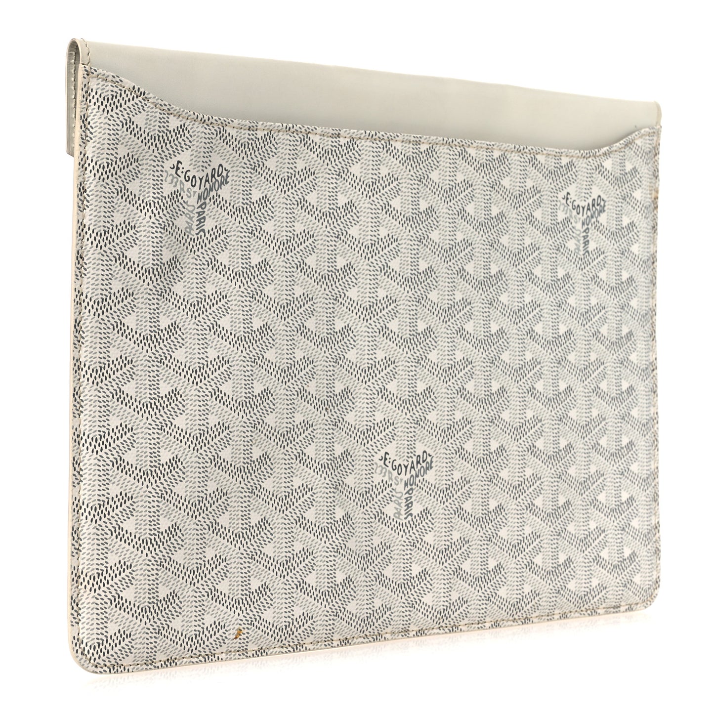 Goyardine Camondo MM Horizontal Clutch White