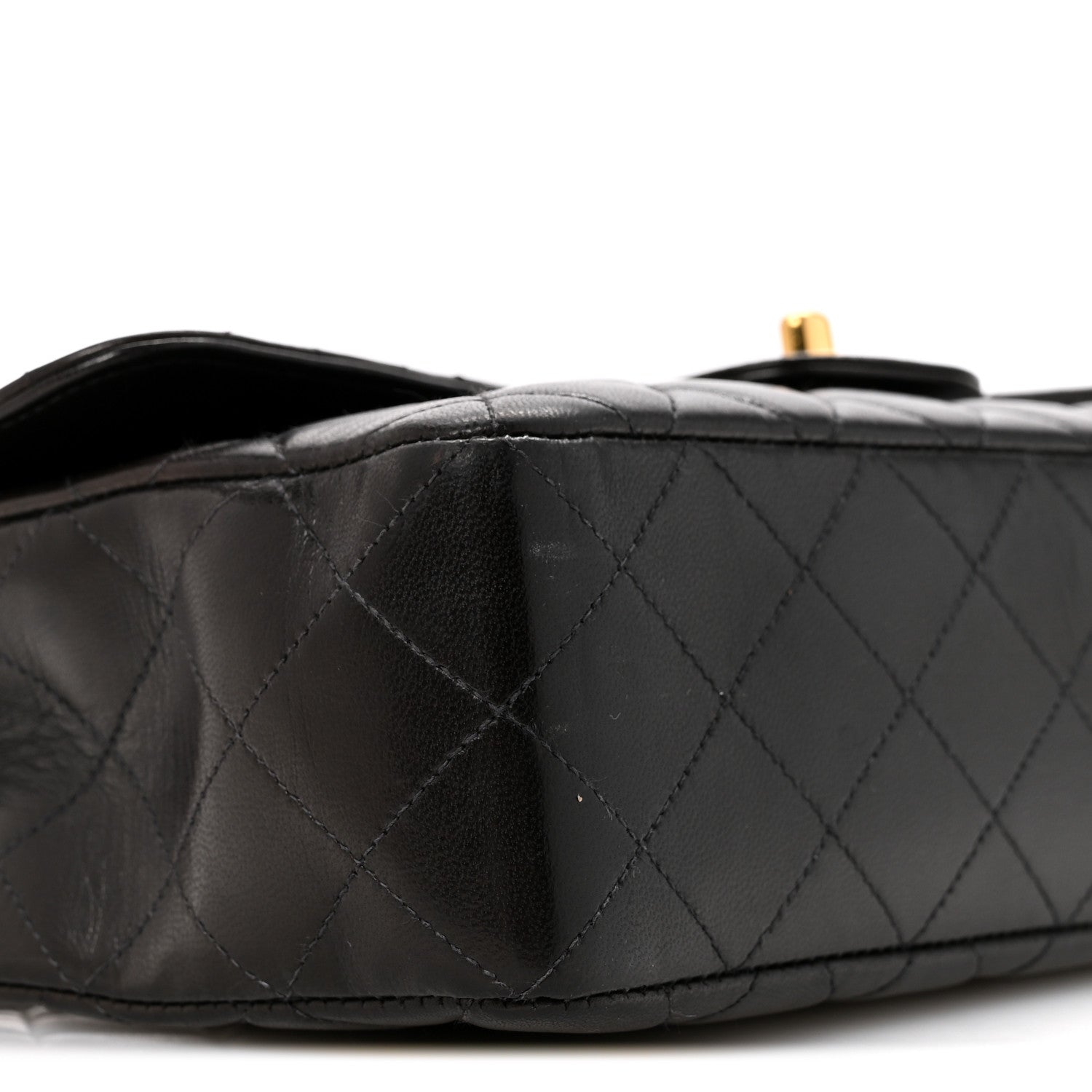 Chanel Lambskin Quilted Medium Rectangular Kelly Flap Bag Black 9 of 12