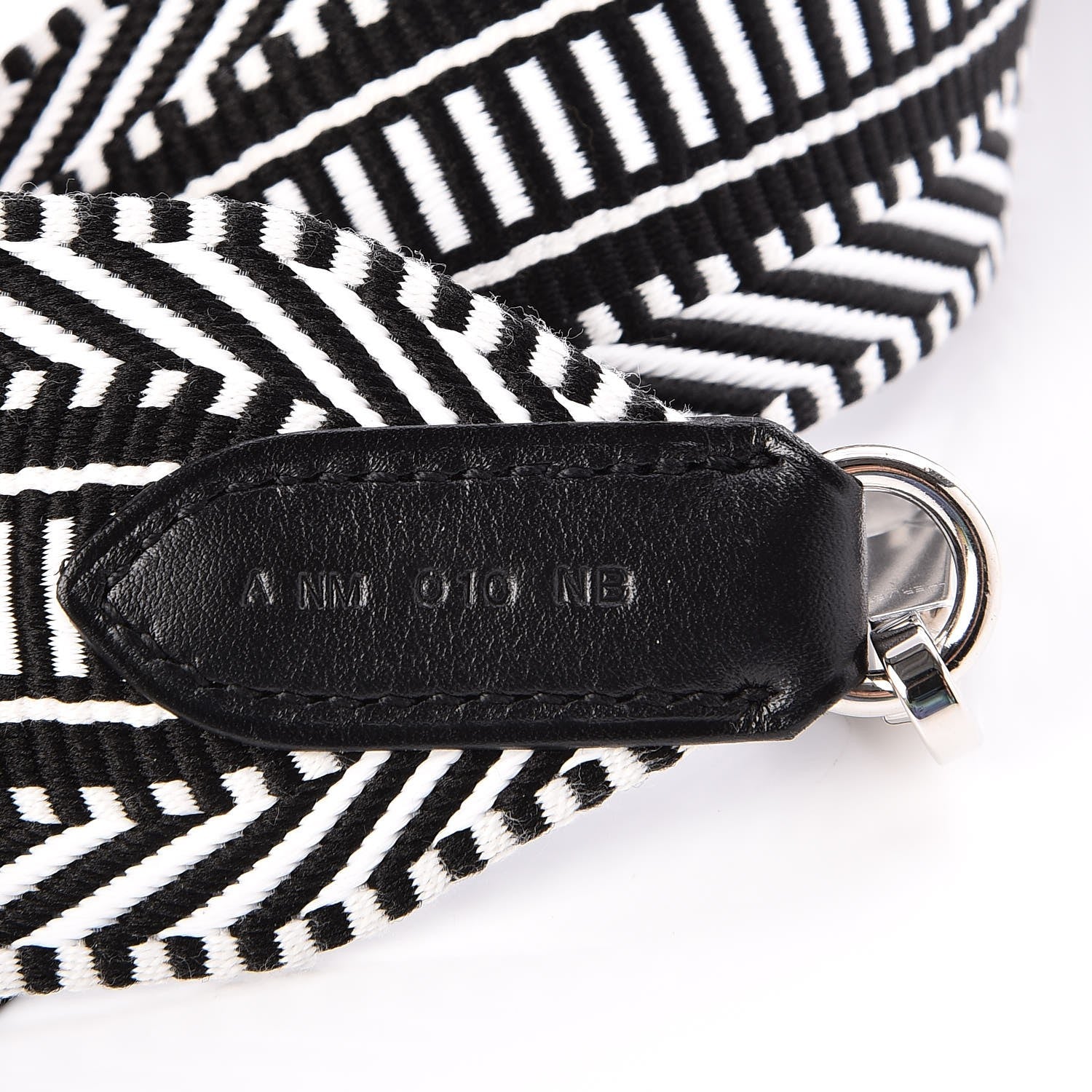 Hermes Toile Swift 50mm Sangle Cavale Shoulder Strap Black Ecru 4 of 5