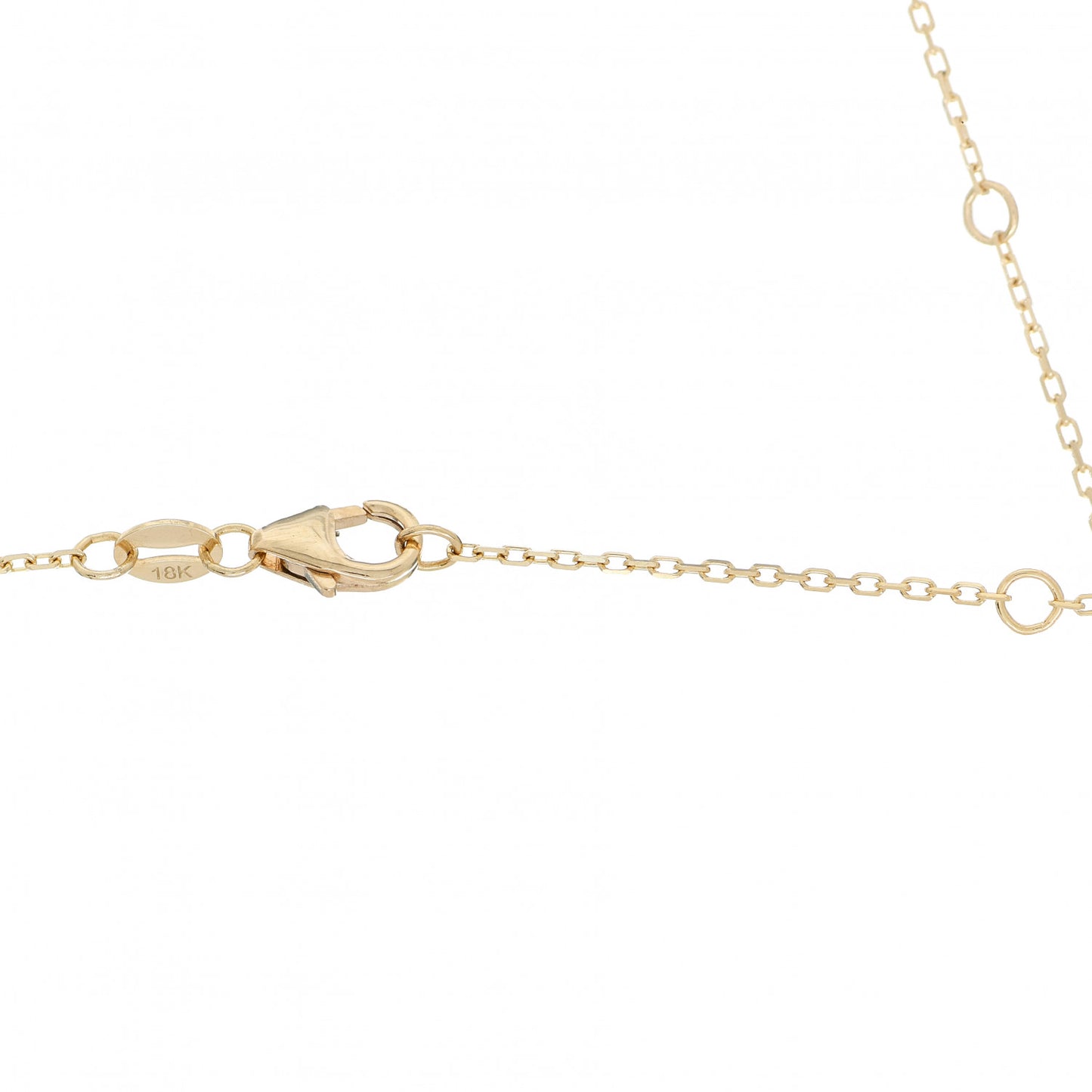 18K Yellow Gold Diamond Mini True Love Small Mixed Charm Belcher Chain Necklace
