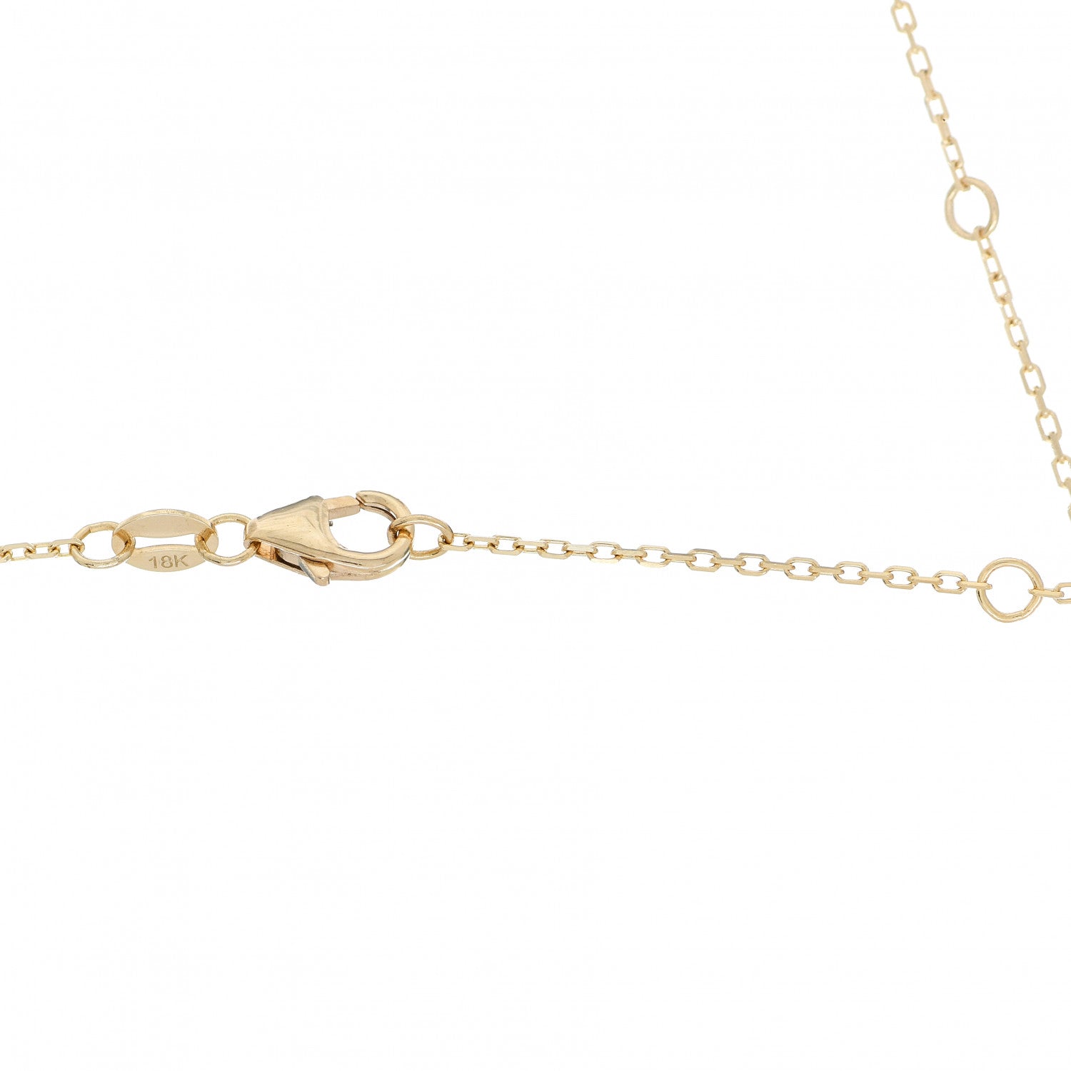 Foundrae 18K Yellow Gold Diamond Mini True Love Small Mixed Charm Belcher Chain Necklace 4 of 5