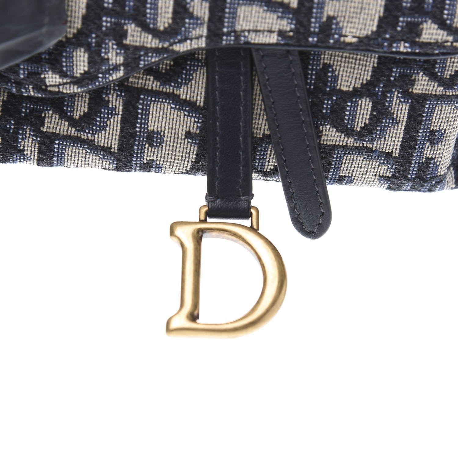 Christian Dior Oblique Nano Saddle Chain Pouch Blue 8 of 9