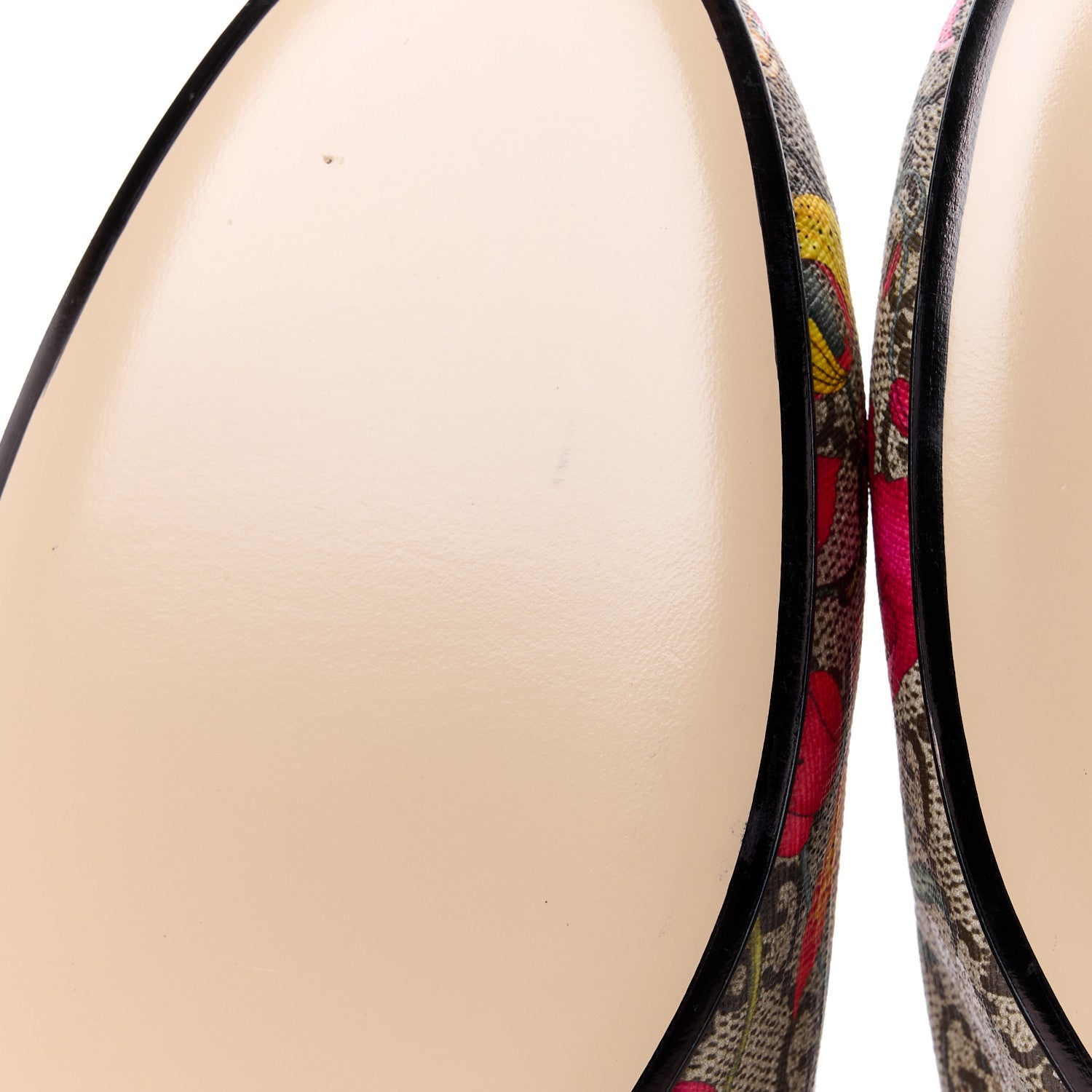 Gucci GG Supreme Monogram Flora Womens Princetown Slippers 39.5 Beige Ebony Multicolor Rosso 9 of 10