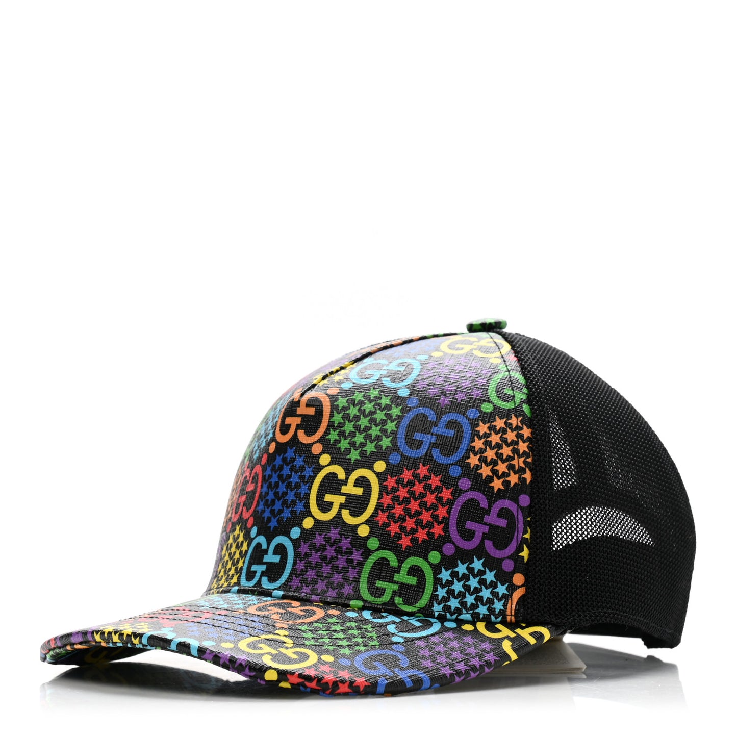 GG Supreme Monogram Psychedelic Baseball Hat S Black