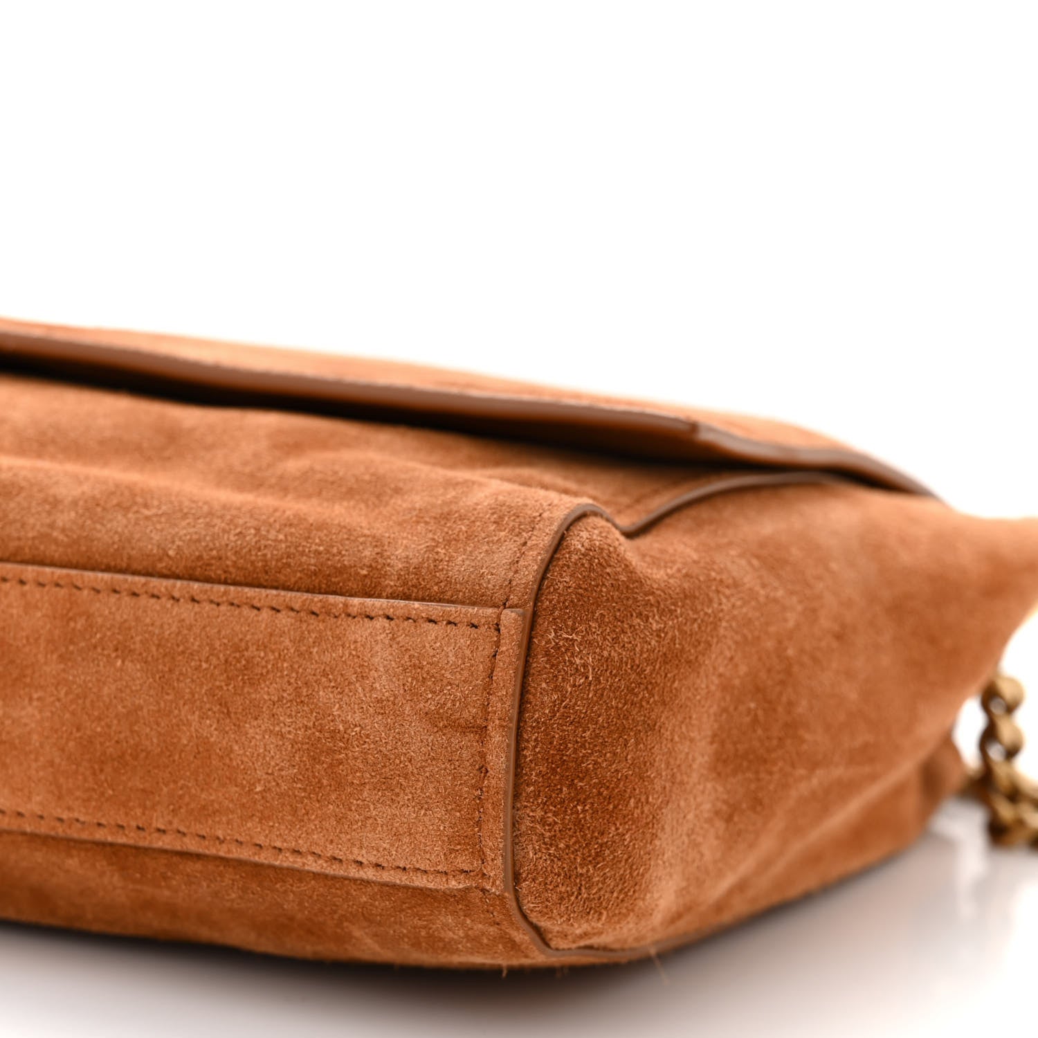 Saint Laurent Smooth Calfskin Suede Medium Reversible Monogram Kate Satchel Brick 16 of 17