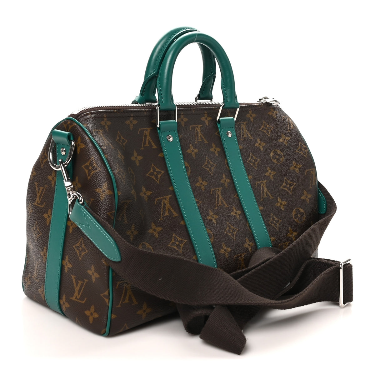 Monogram Macassar Keepall Bandouliere 35 Borneo Green
