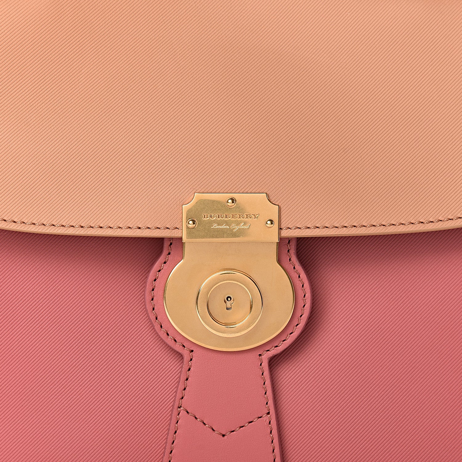 Burberry Trench Calfskin Medium DK88 Top Handle Bag Blossom Pink Pale Clementine 15 of 15