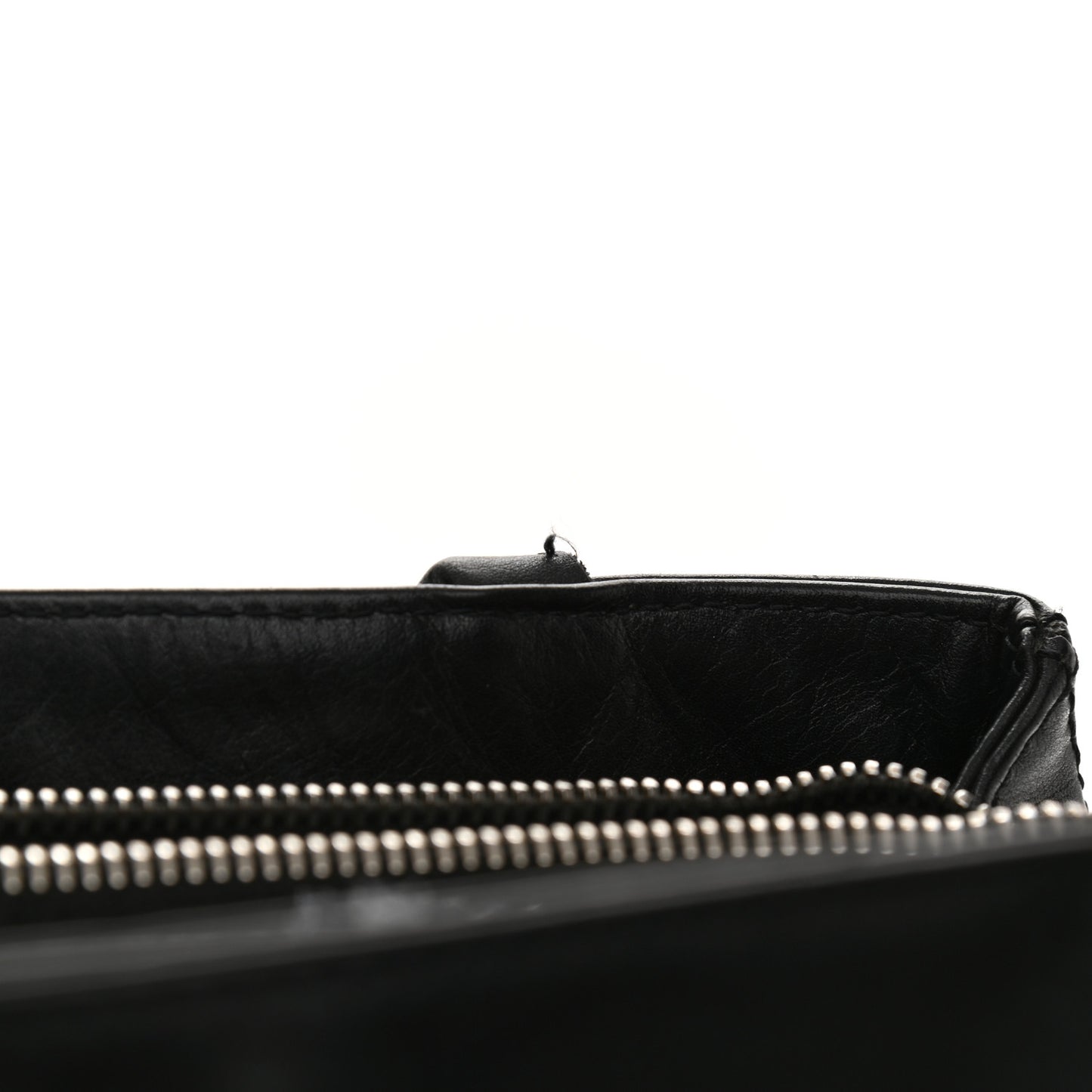 Lambskin Quilted Shopping Tote Black