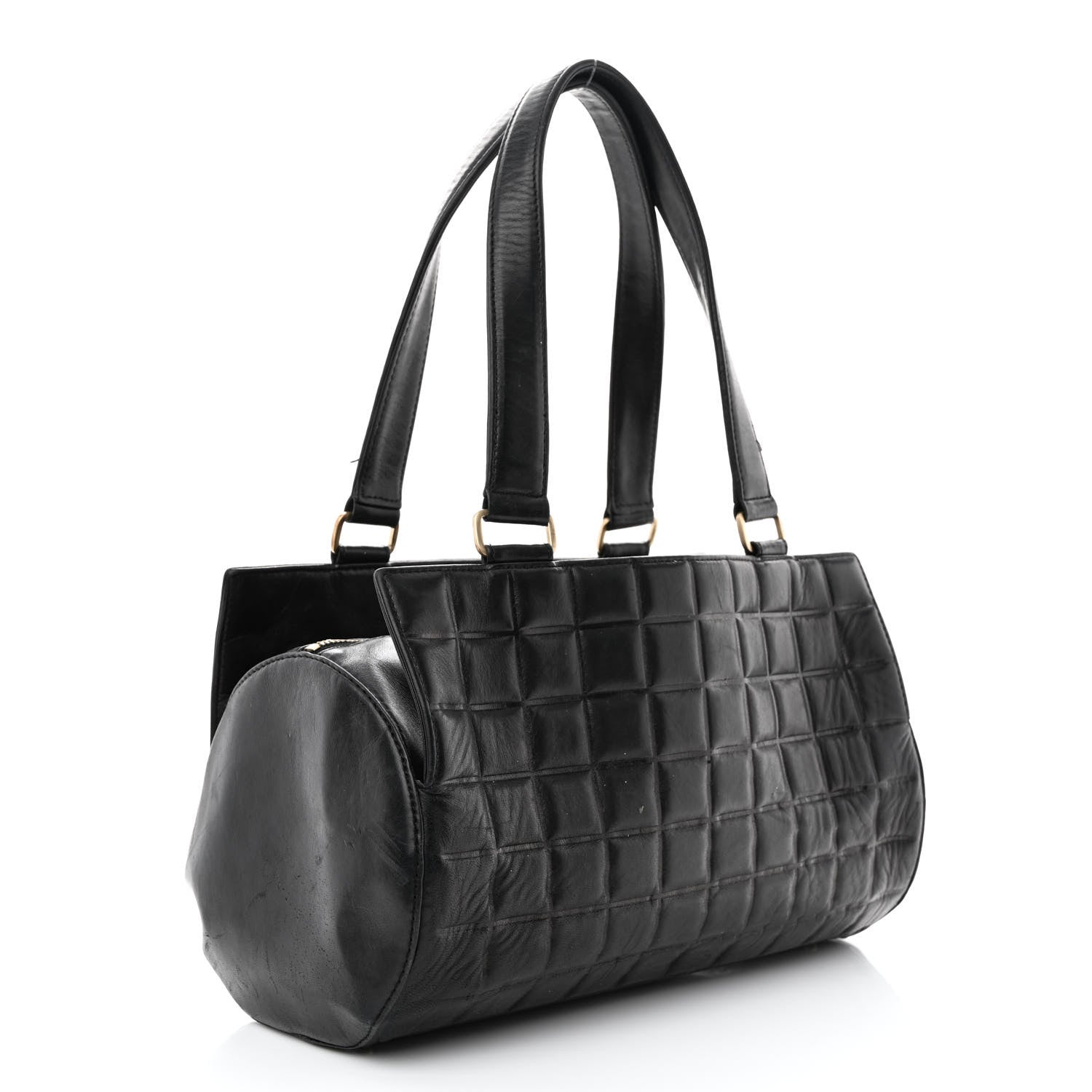 Chanel Lambskin Quilted Chocolate Bar Shoulder Bag Black 3 of 16