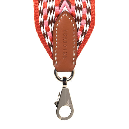 Hermes Toile Swift 50mm Sangle Allegro Shoulder Strap Rose Confetti White Gold 5 of 6