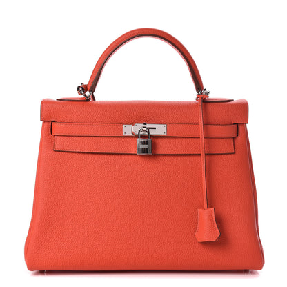 Hermes Togo Kelly Retourne 32 Capucine 1 of 11