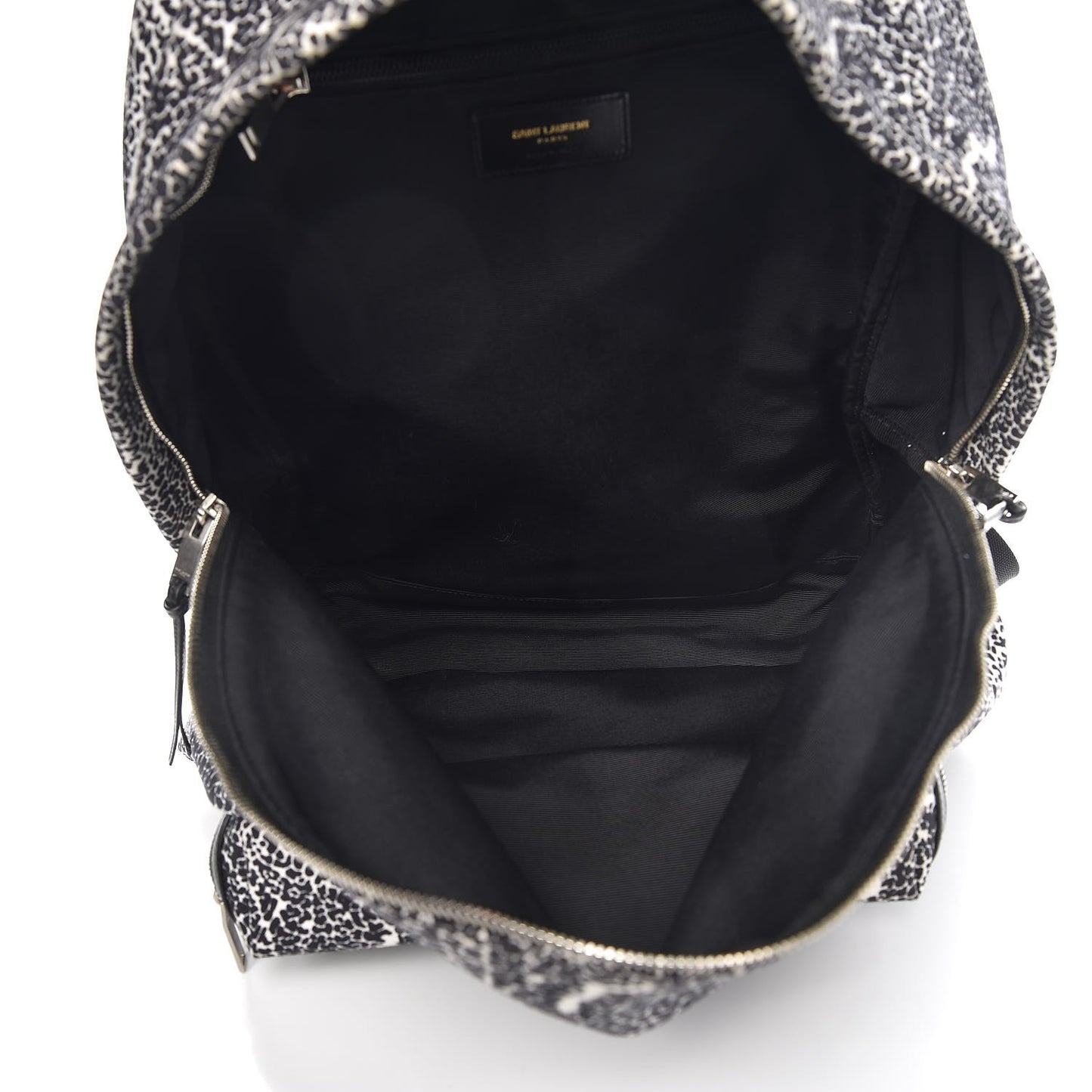 Printed Canvas Hunting Backpack Black White