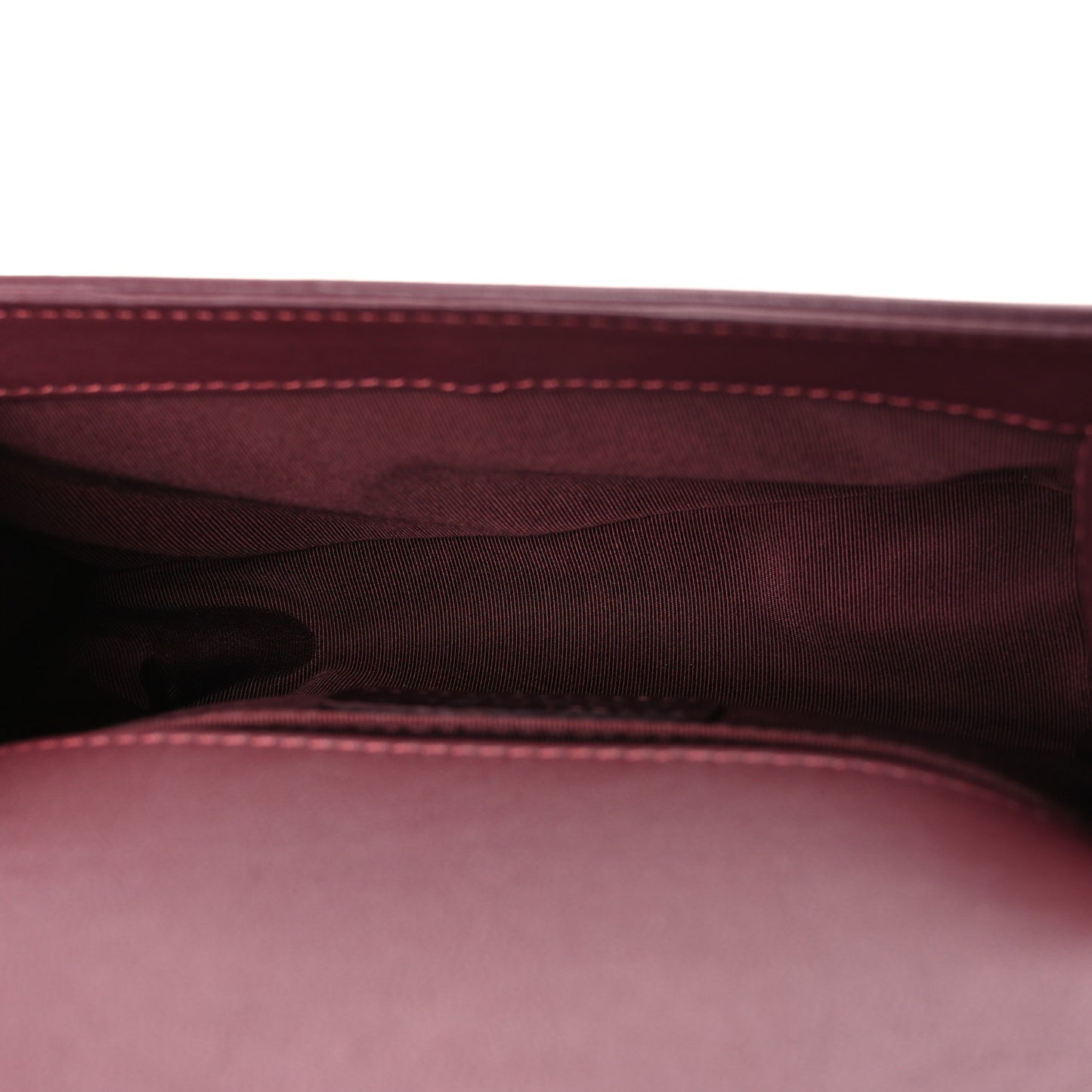 Velvet Quilted Small Boy Flap Burgundy
