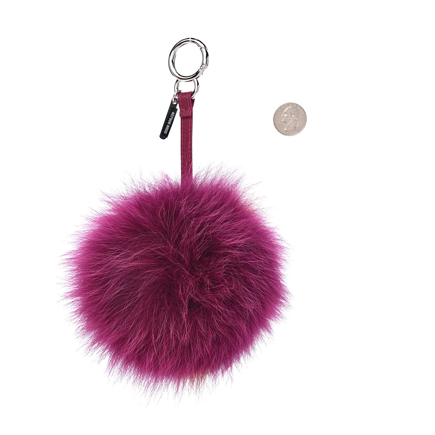 Fendi Fox Fur Shiny Nappa Bi-Color P ABCharm Bag Charm Fucsia Giallo Ciclamino 2 of 4