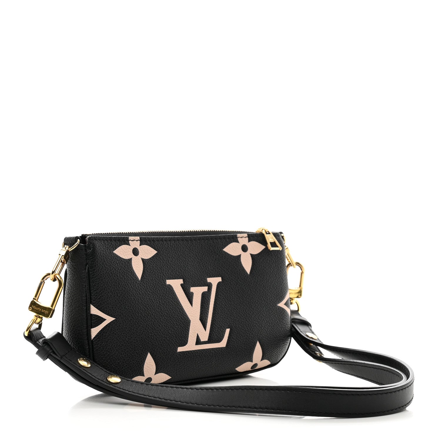 Louis Vuitton Empreinte Monogram Giant Multi Pochette Accessories Mini Pochette Black Beige 3 of 9