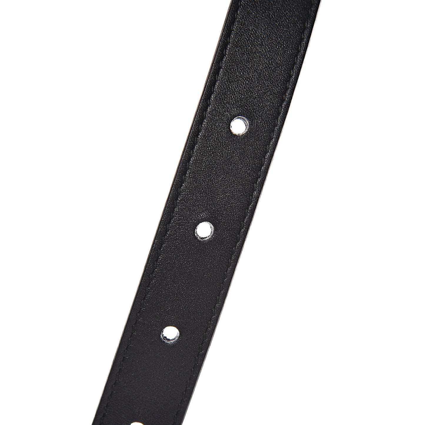 Calfskin Pearl Double G 20mm Belt 75 30 Black Cream