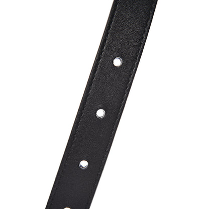 Gucci Calfskin Pearl Double G 20mm Belt 75 30 Black Cream 5 of 7