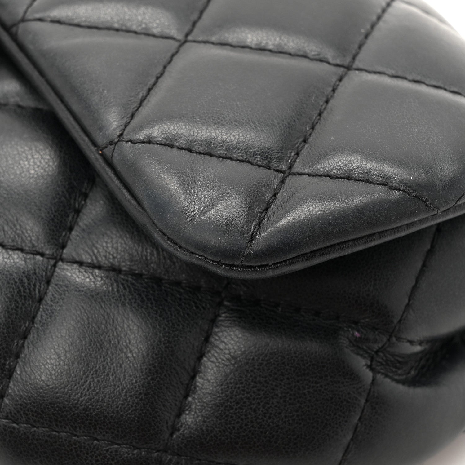 Chanel Calfskin Quilted CC Uniform Flap Belt Bag Black 11 of 17