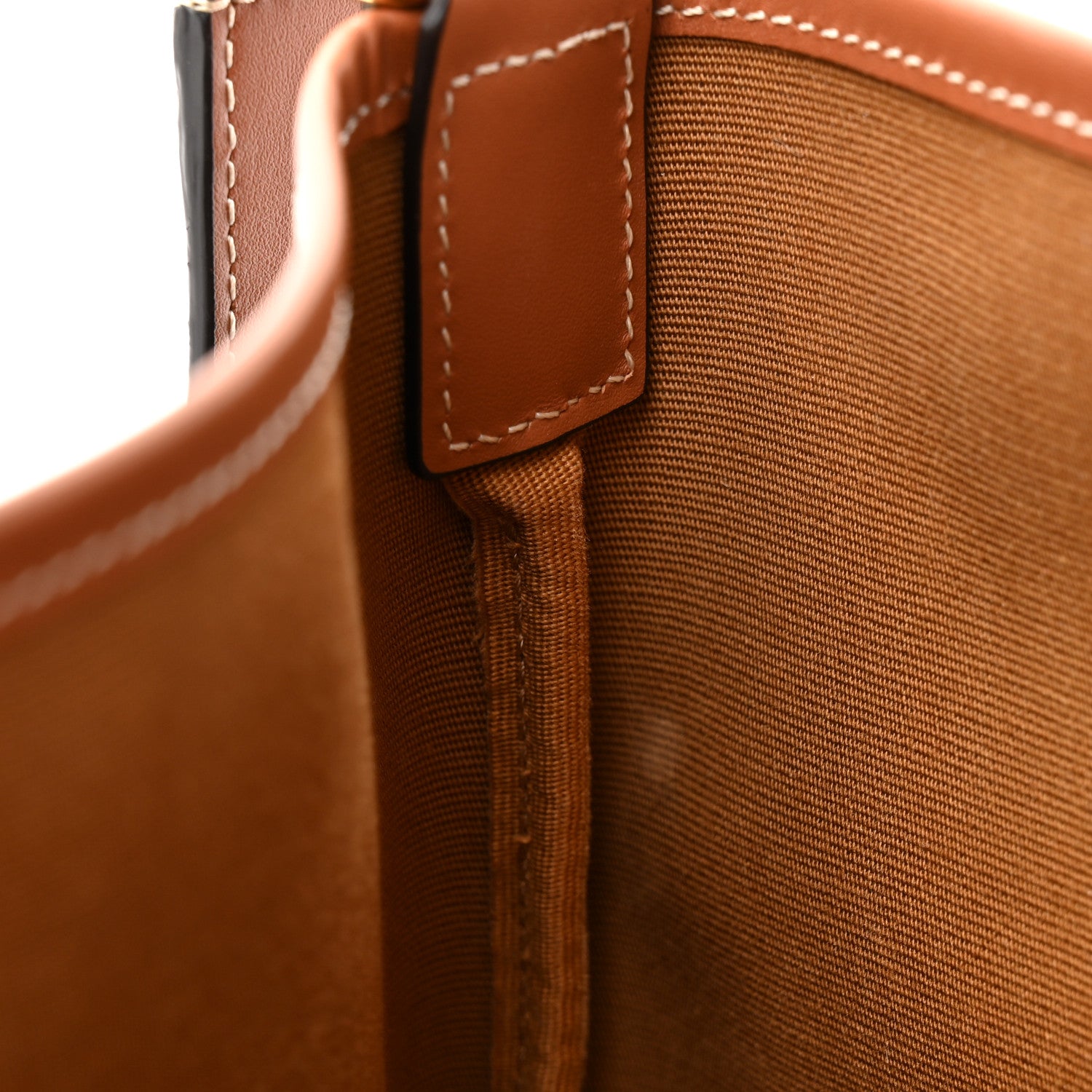 Celine Triomphe Canvas Calfskin Medium Bucket Bag Tan 10 of 12
