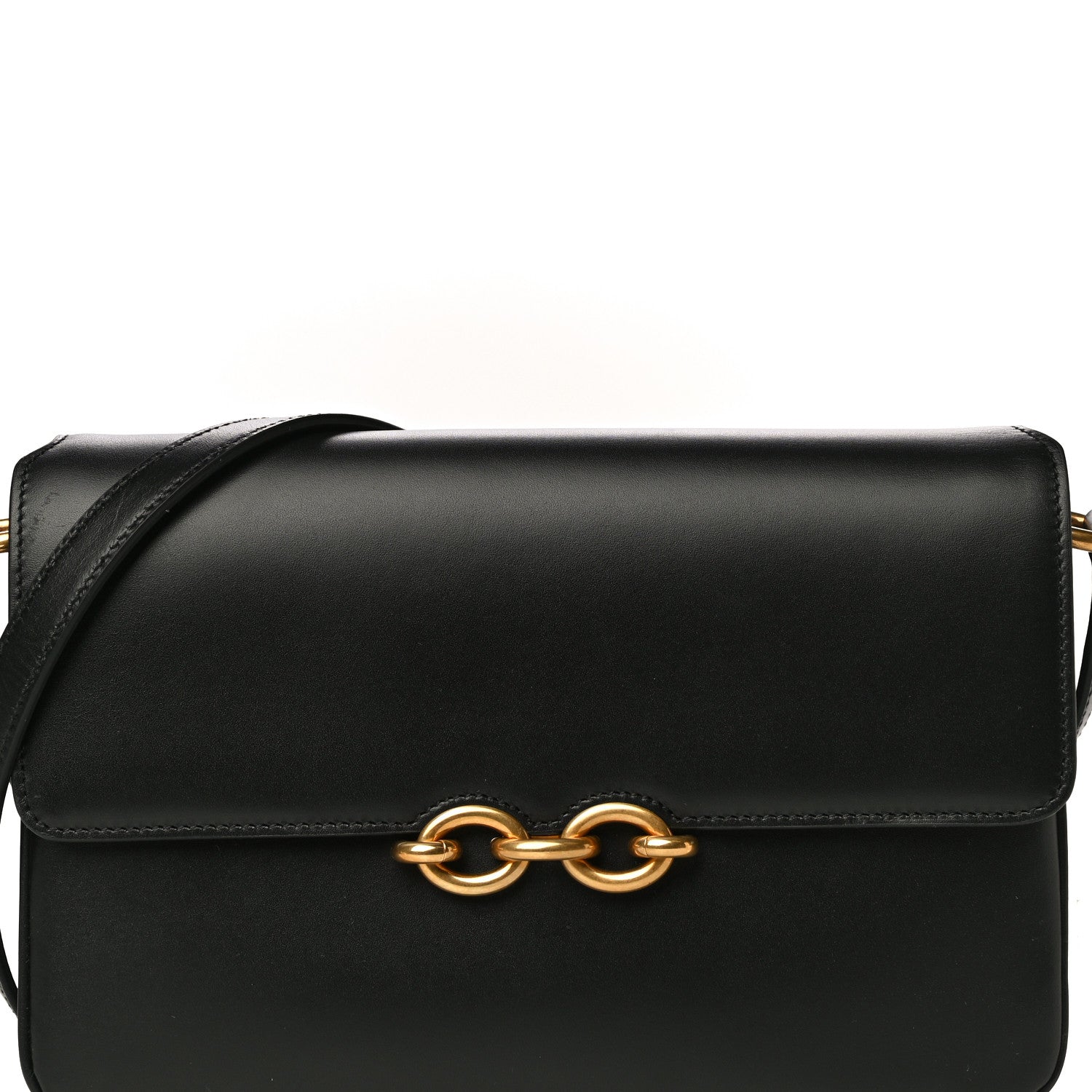 Saint Laurent Smooth Calfskin Le Maillon Satchel Black 9 of 13