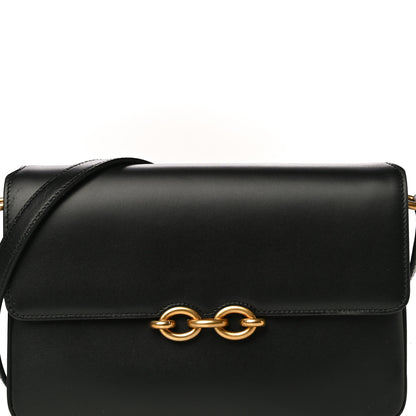 Saint Laurent Smooth Calfskin Le Maillon Satchel Black 9 of 13