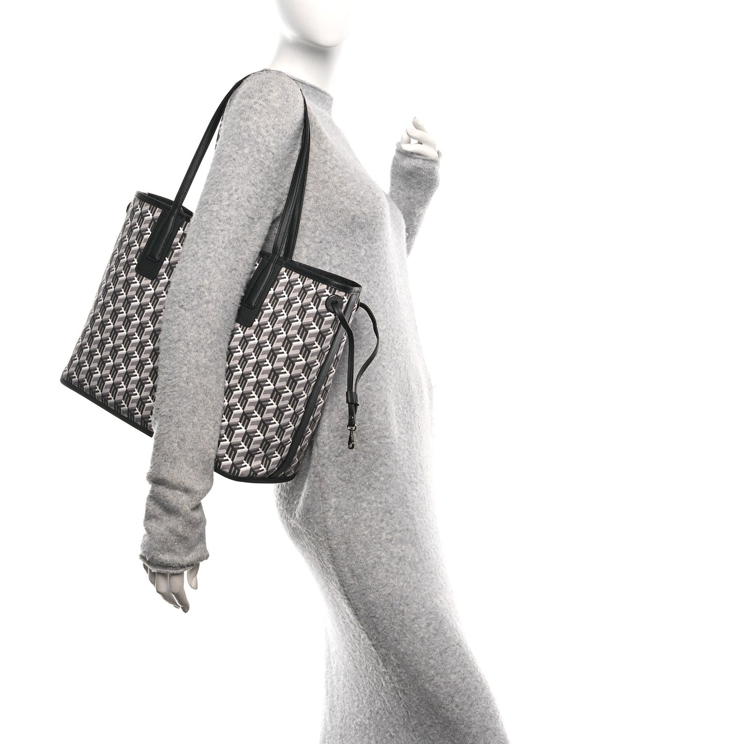 Visetos Medium Liz Reversible Shopper Tote Black