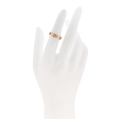 Hermes 18K Rose Gold PM Chaine d'Ancre Enchainee Ring 50 5.25 2 of 7