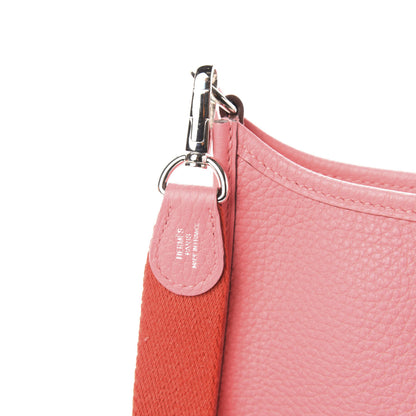 Hermes Taurillon Clemence Amazone Evelyne TPM Rose Azalee Rouge Pivoine 9 of 11