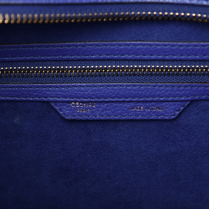 Celine Drummed Calfskin Mini Luggage Indigo 8 of 11